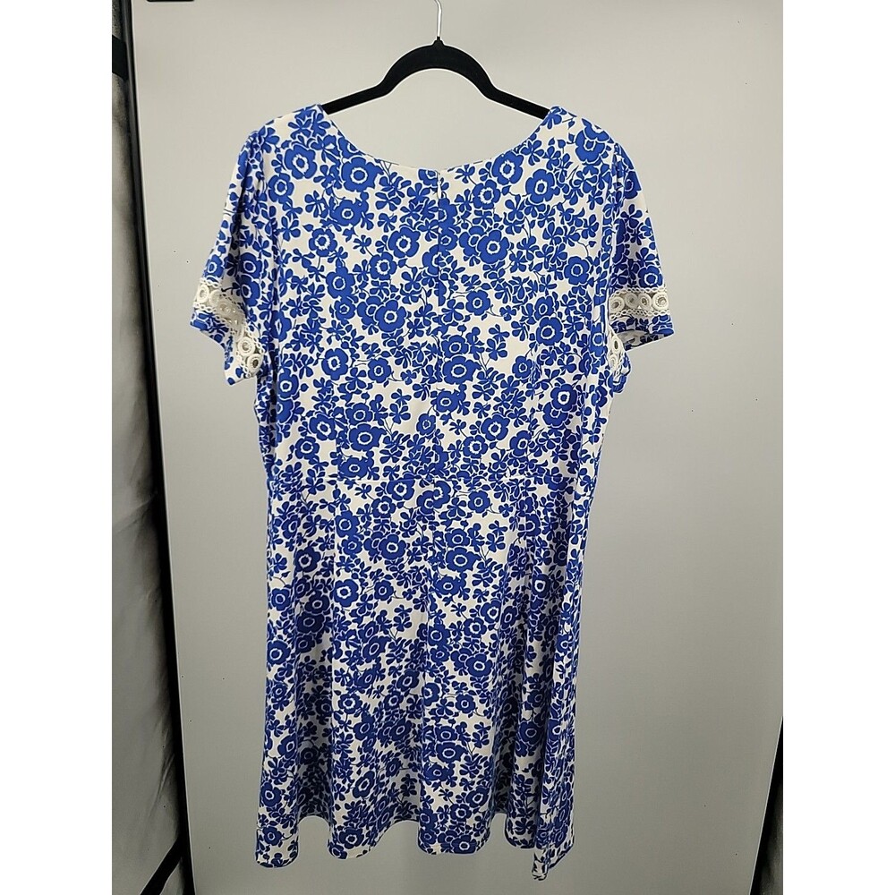 Talbots Floral Fit & Flare Dress Sz 2X Beachy Vacation Resort Cruise Summer - Picture 4 of 7